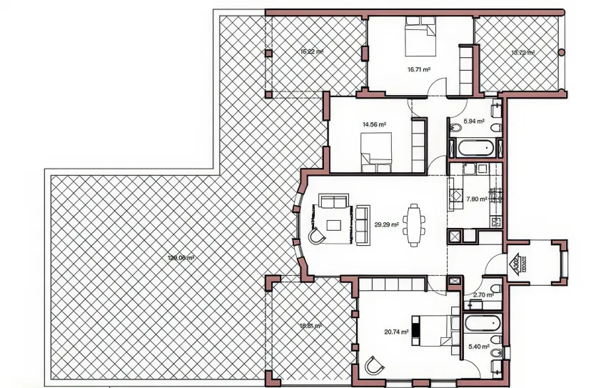 3-bedroom penthouse - 13481, photo 11