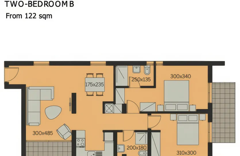 Квартира с 2-мя спальнями - 15391, photo 7