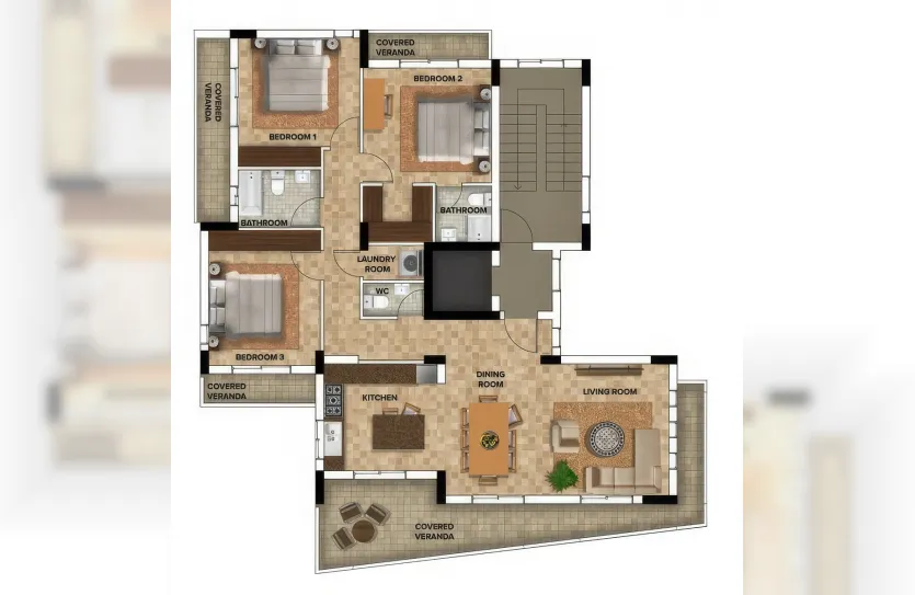 Квартира с 3-мя спальнями - 12849, photo 9